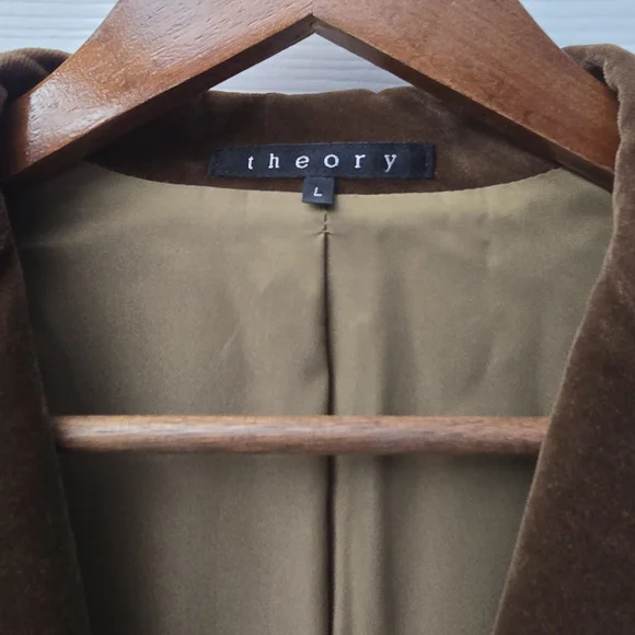 Theory Brown Velvet Women's Blazer. Size L. EUC! - Picture 2 of 7